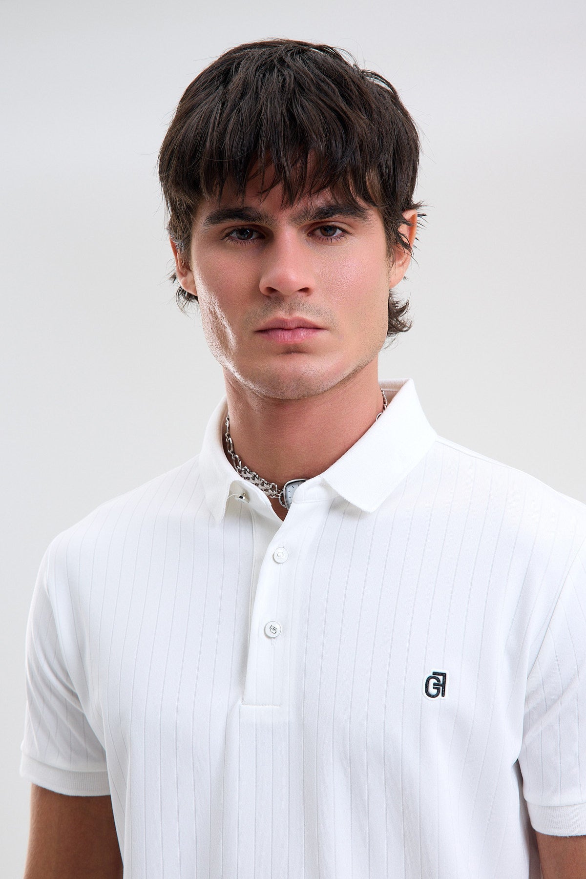 Textured Microfiber Stretch Polo Shirt