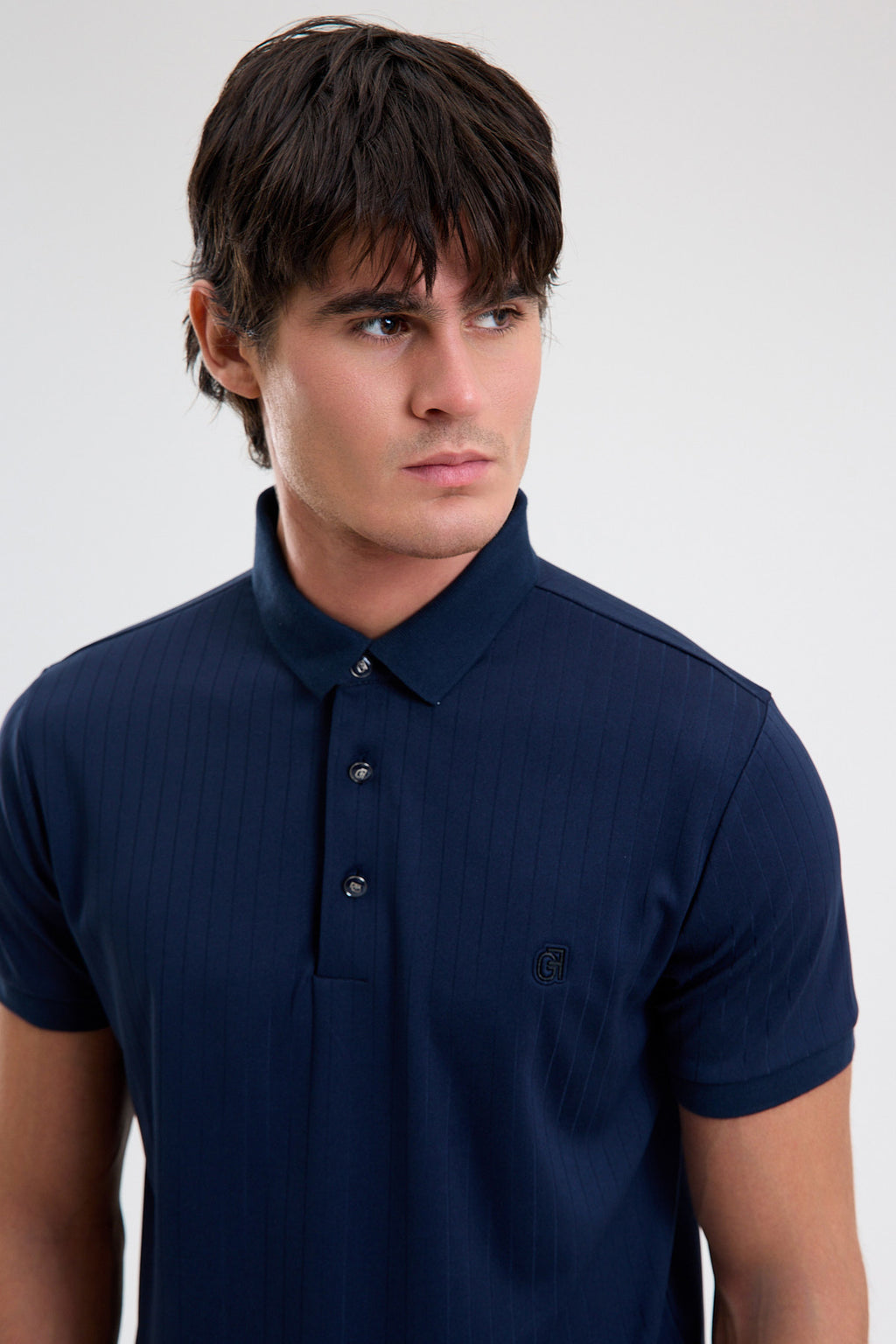 Textured Microfiber Stretch Polo Shirt