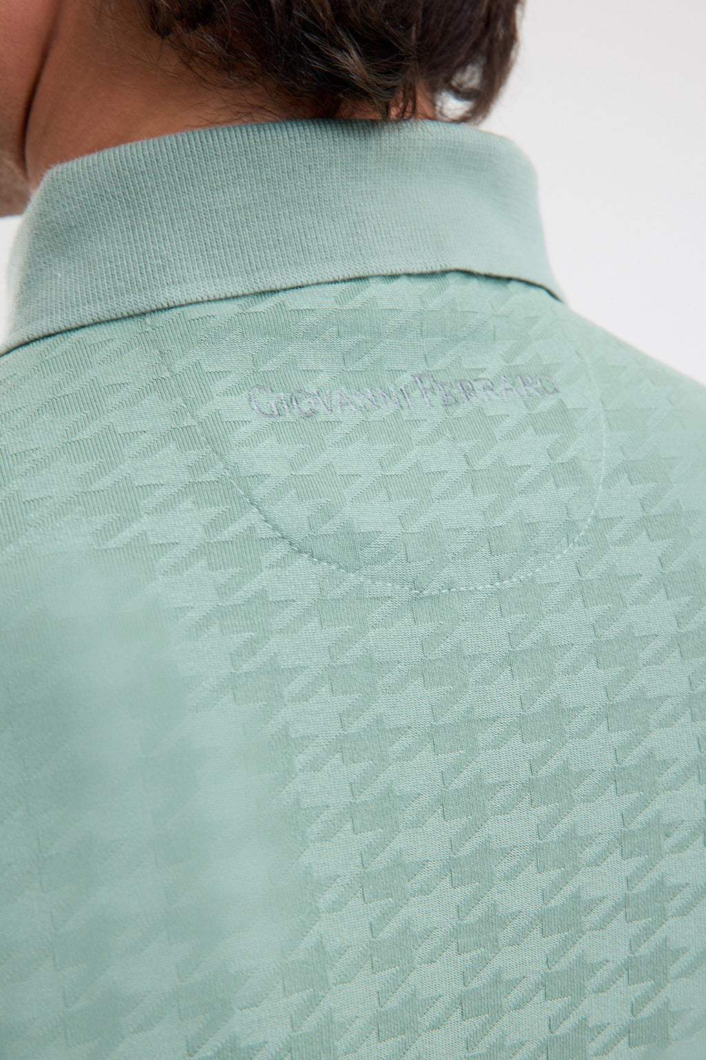 Patterned Microfiber Stretch Polo Shirt