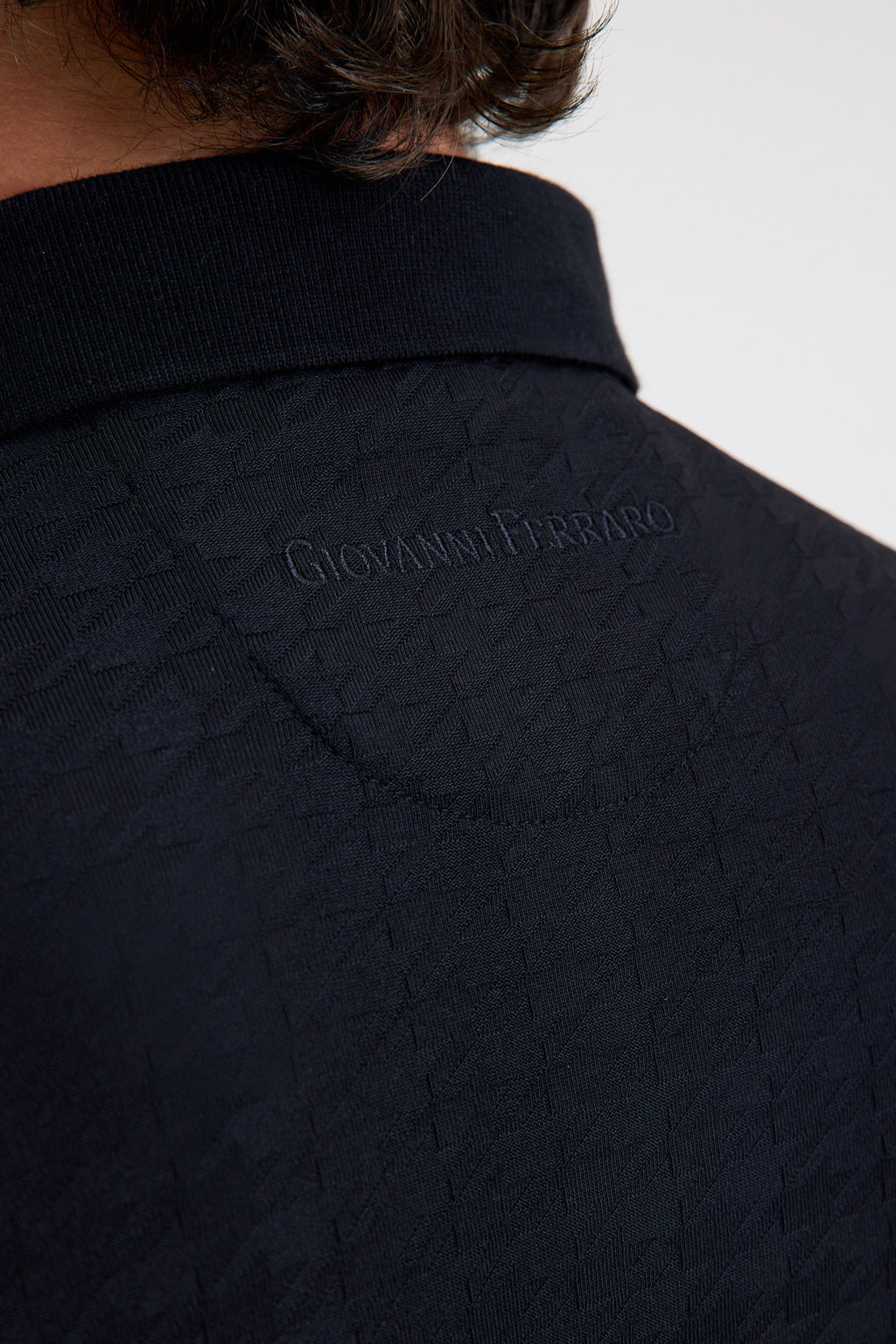 Patterned Microfiber Stretch Polo Shirt