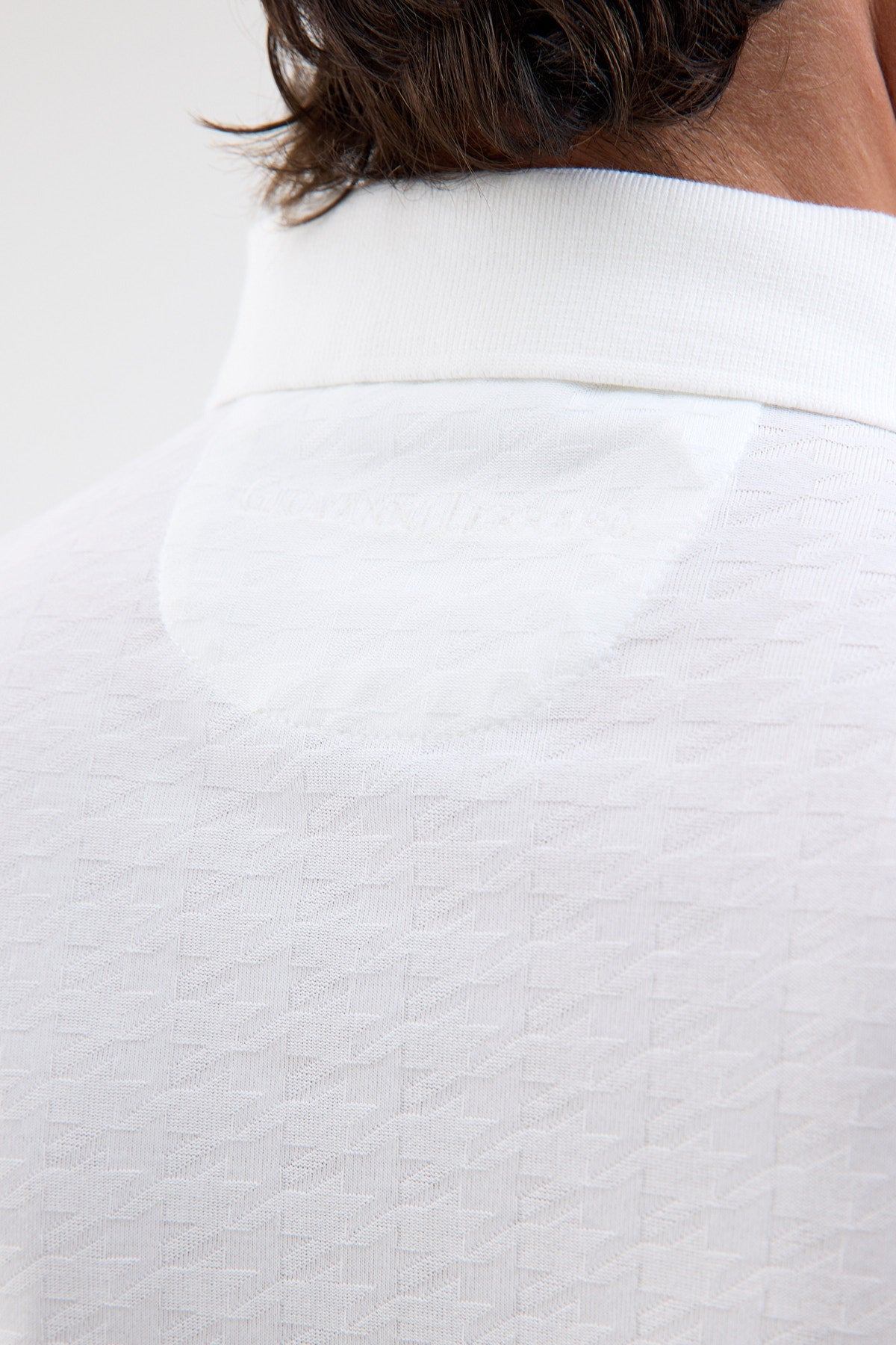 Patterned Microfiber Stretch Polo Shirt