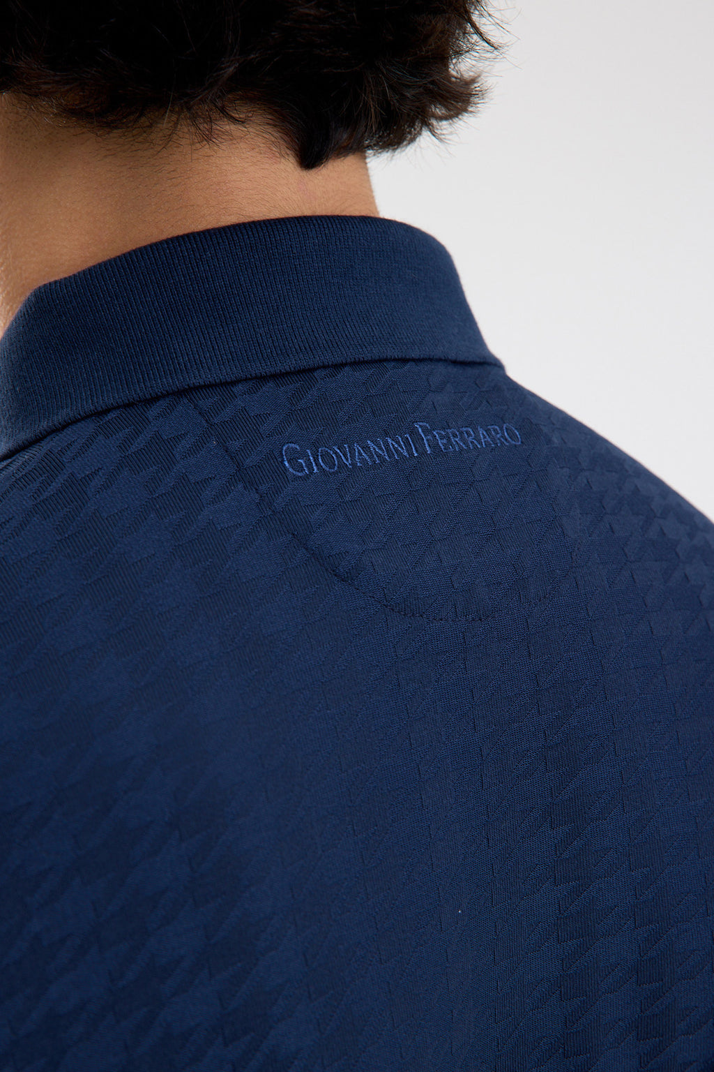 Patterned Microfiber Stretch Polo Shirt