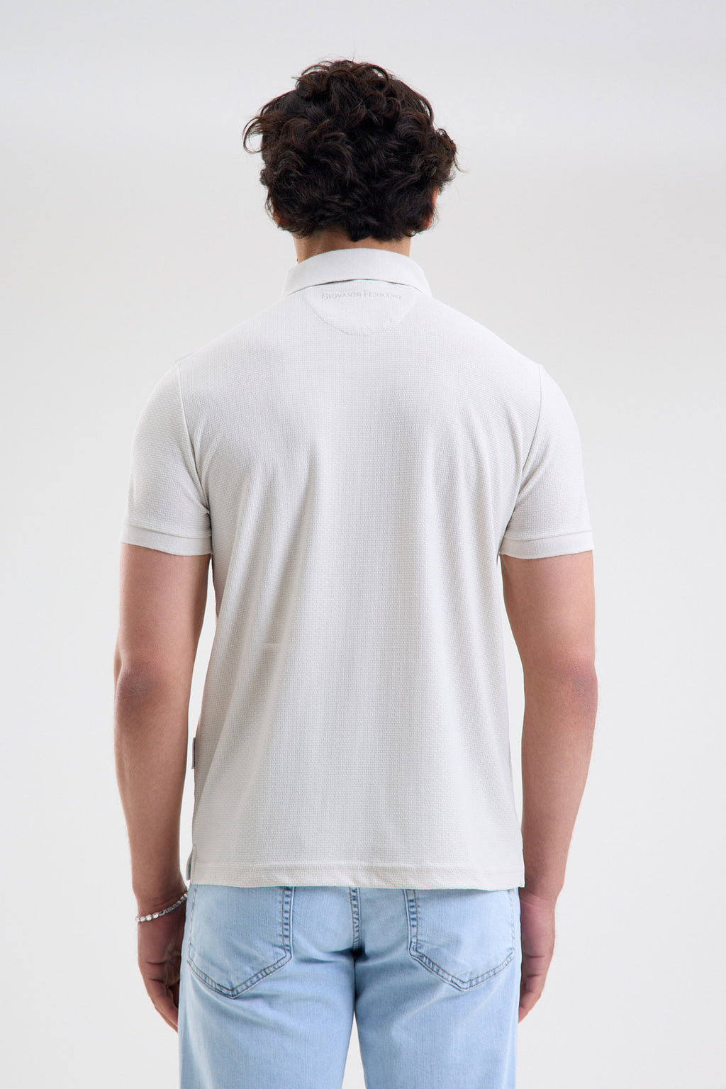 Textured Microfiber Stretch Polo Shirt