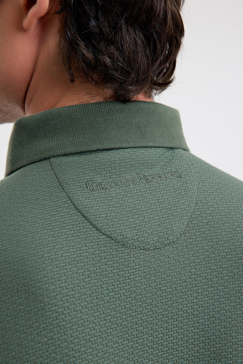 Textured Microfiber Stretch Polo Shirt