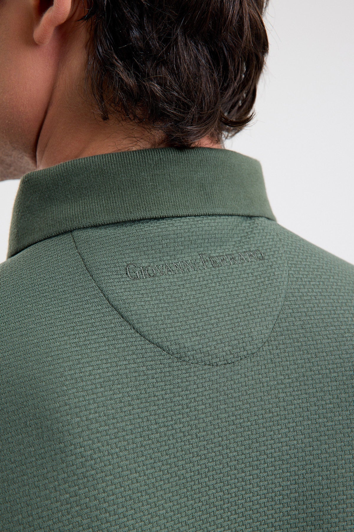 Textured Microfiber Stretch Polo Shirt