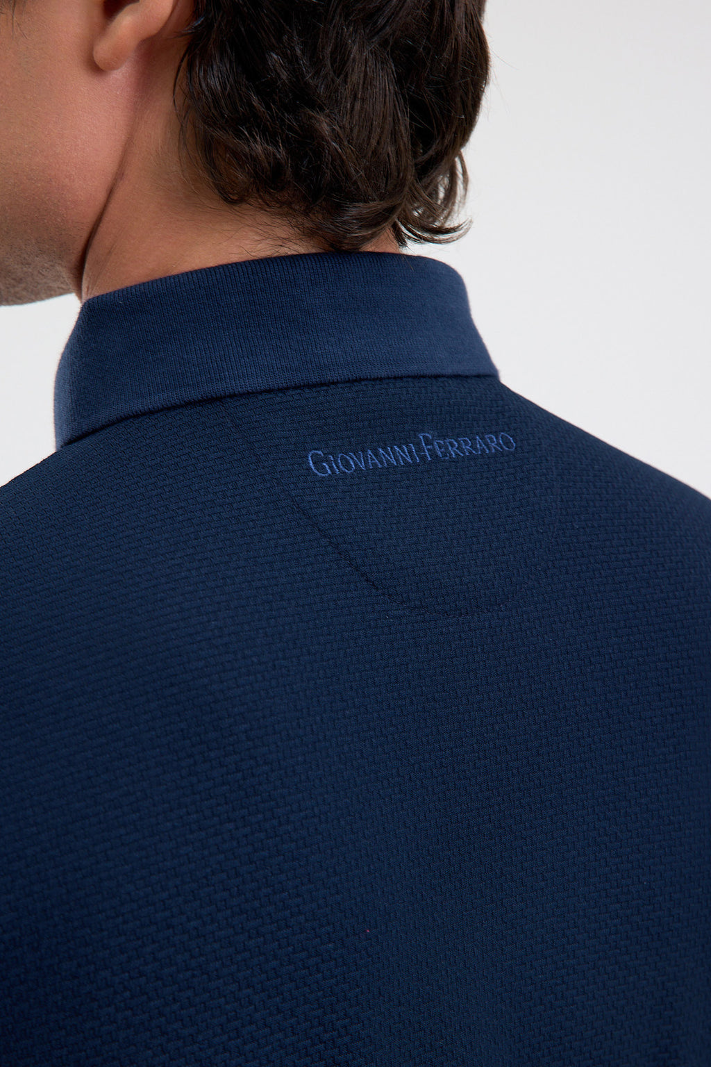 Textured Microfiber Stretch Polo Shirt