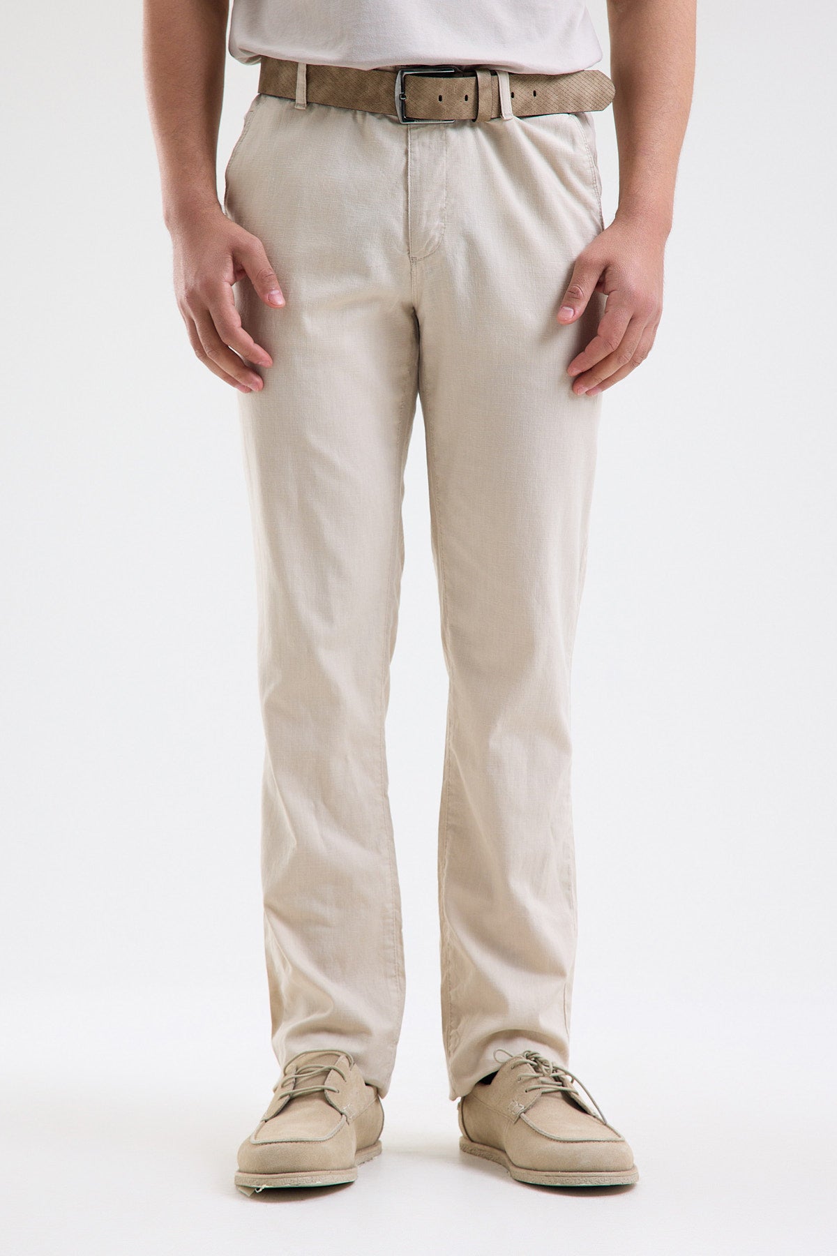 Tencel-Linen Blend Stretch Trousers