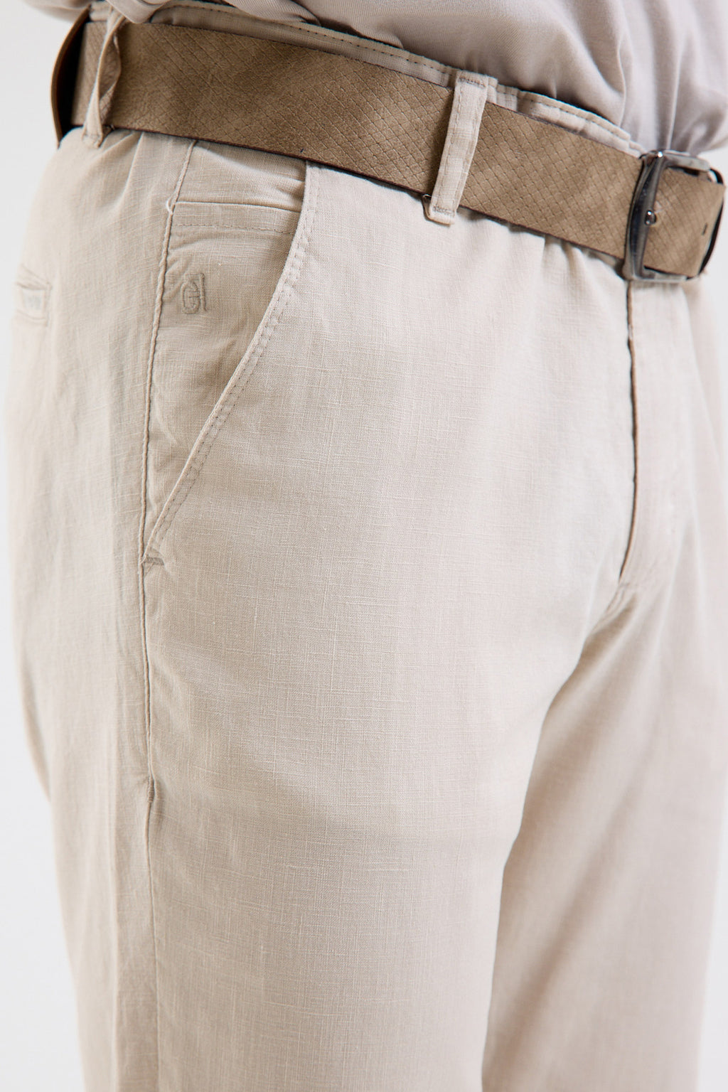 Tencel-Linen Blend Stretch Trousers