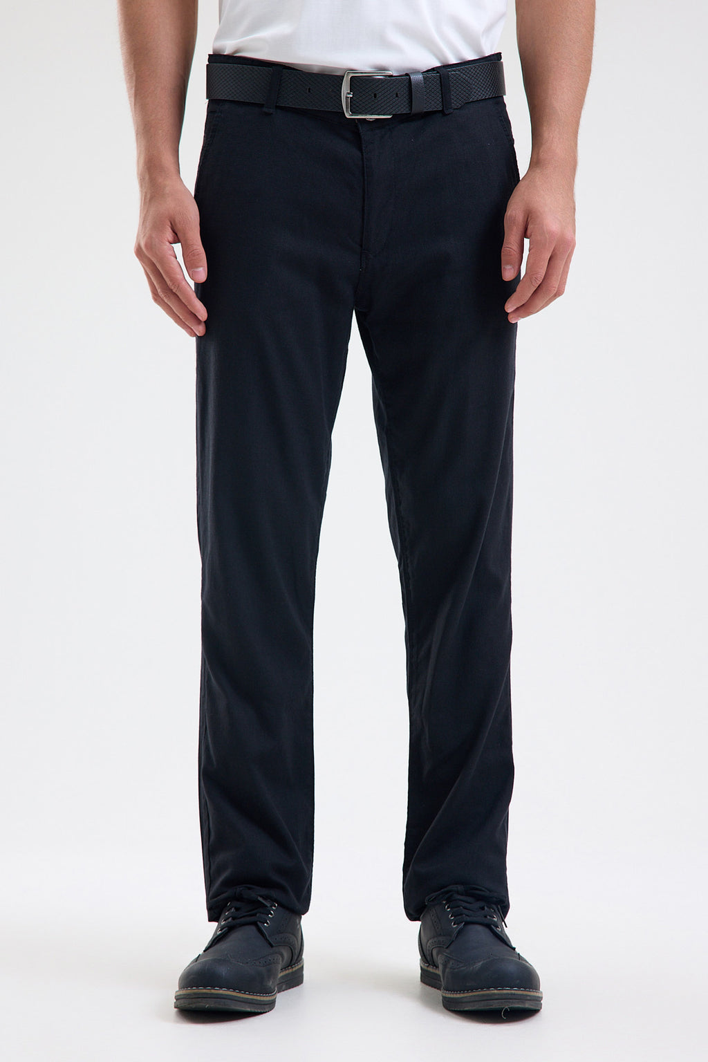 Tencel-Linen Blend Stretch Trousers