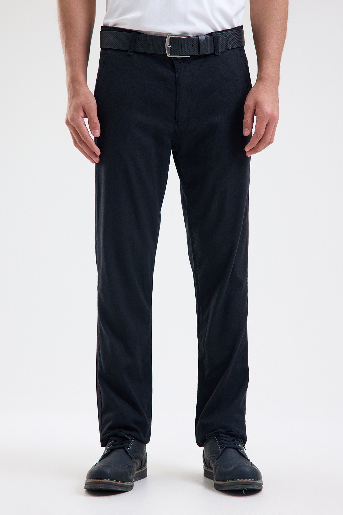 Tencel-Linen Blend Stretch Trousers