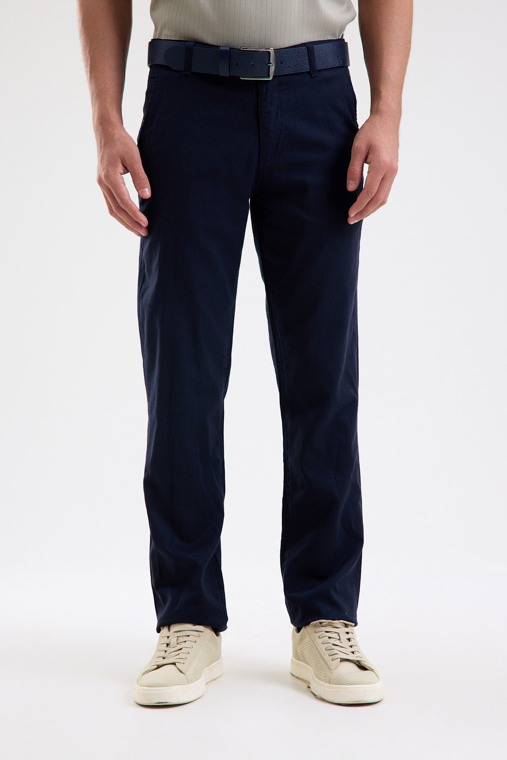 Tencel-Linen Blend Stretch Trousers