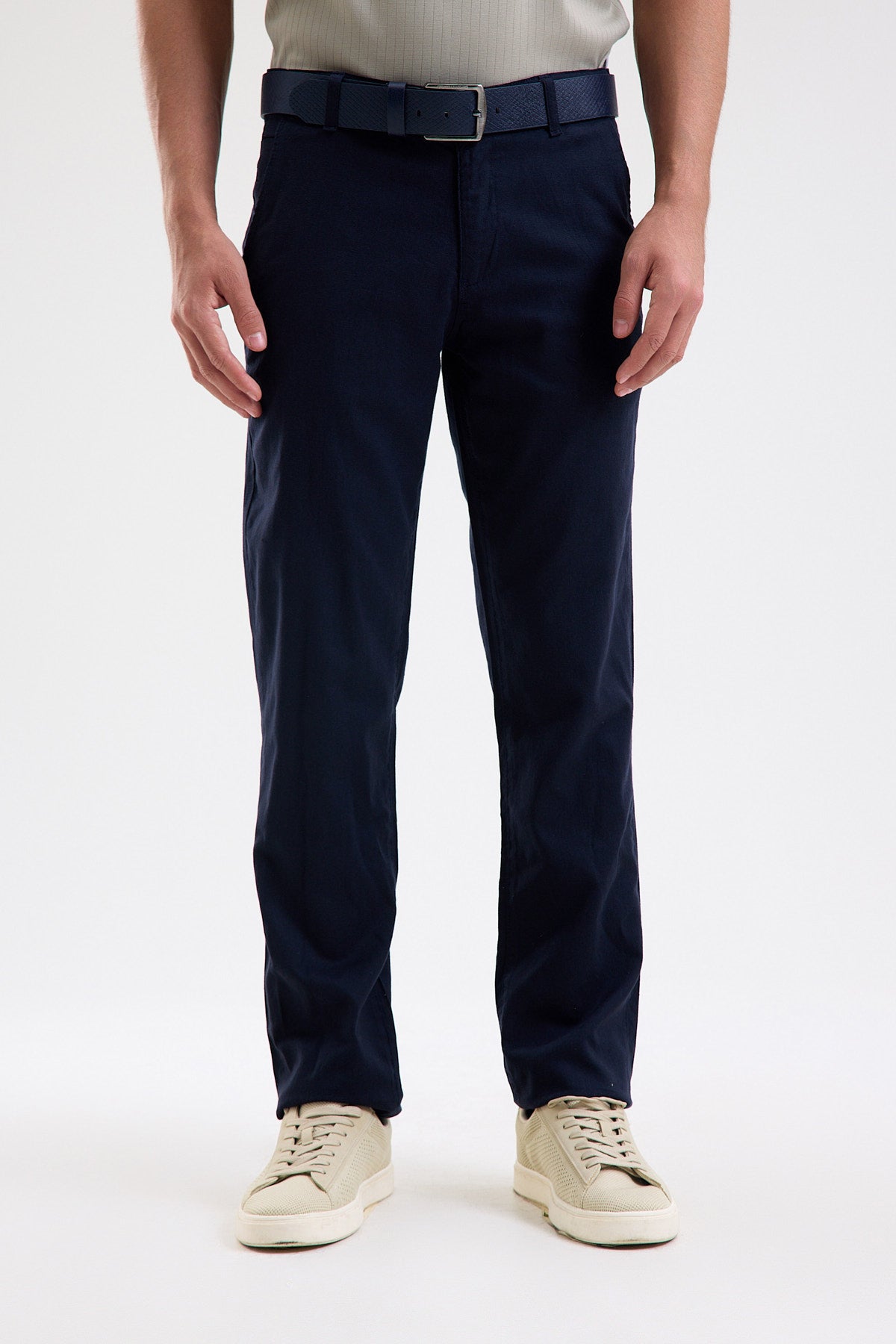 Tencel-Linen Blend Stretch Trousers