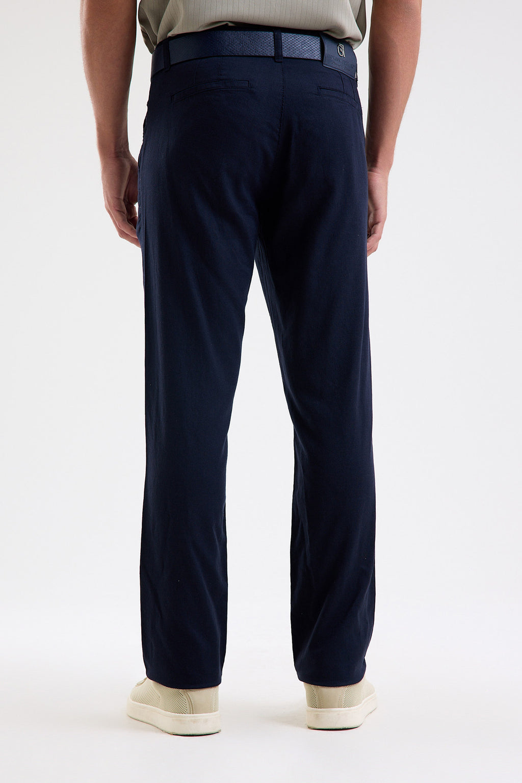 Tencel-Linen Blend Stretch Trousers