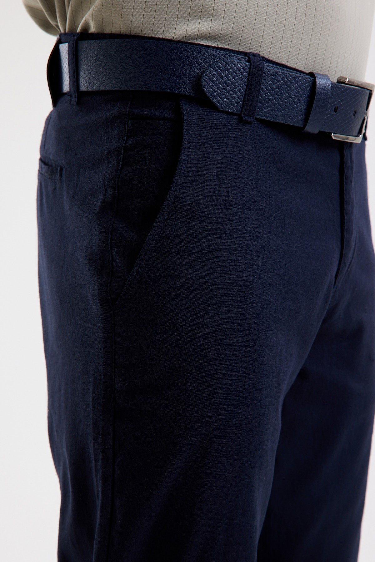 Tencel-Linen Blend Stretch Trousers