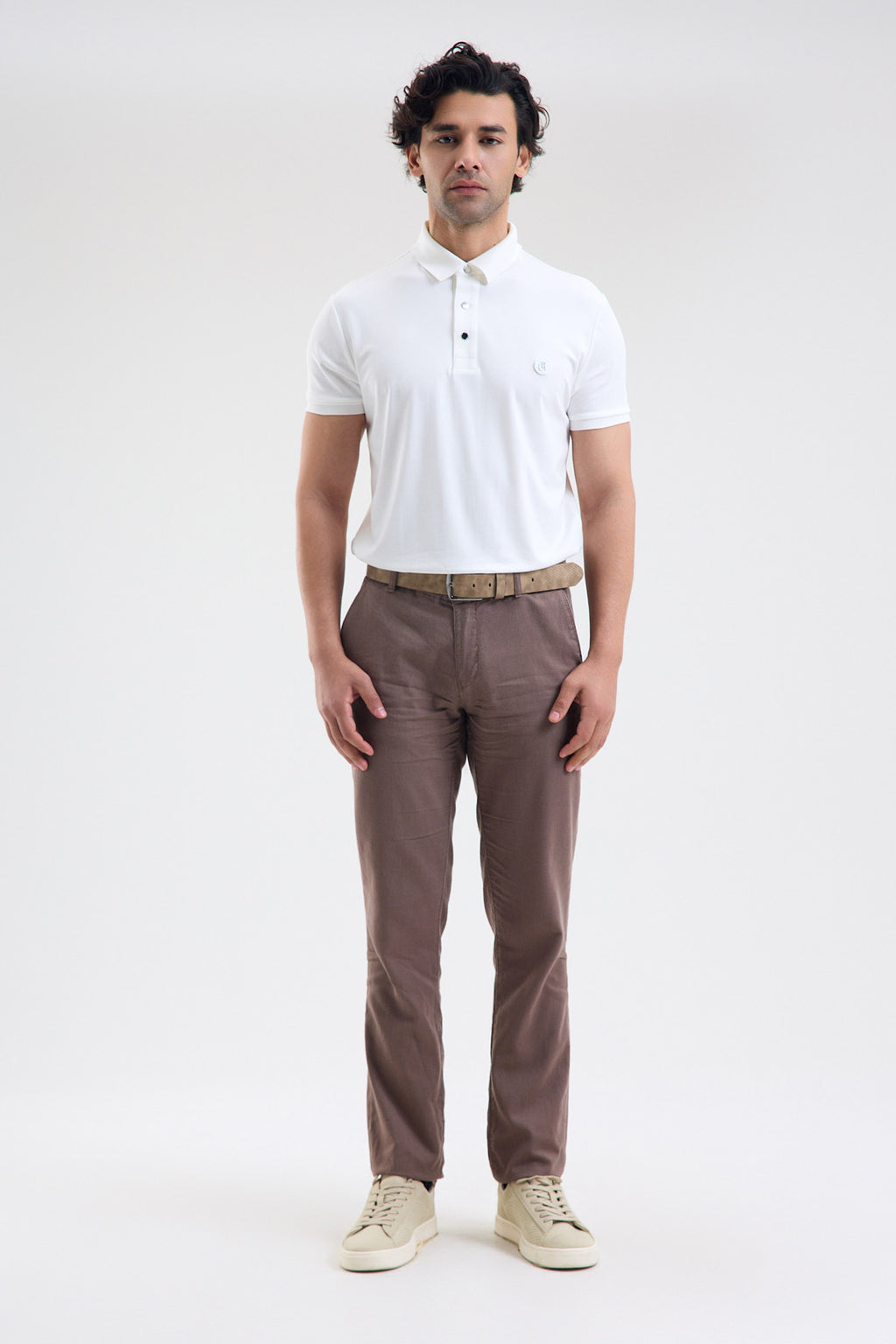 Tencel-Linen Blend Stretch Trousers