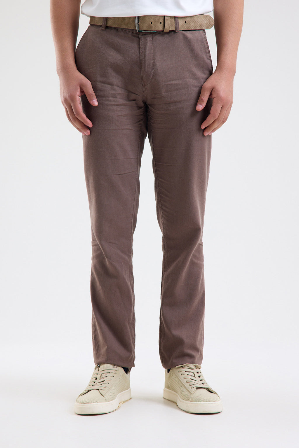 Tencel-Linen Blend Stretch Trousers