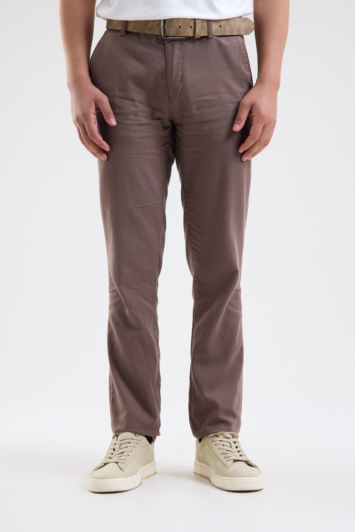 Tencel-Linen Blend Stretch Trousers