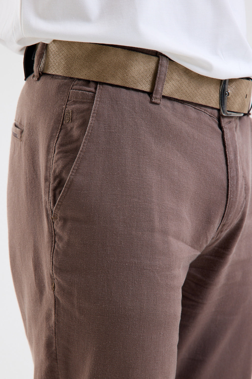 Tencel-Linen Blend Stretch Trousers