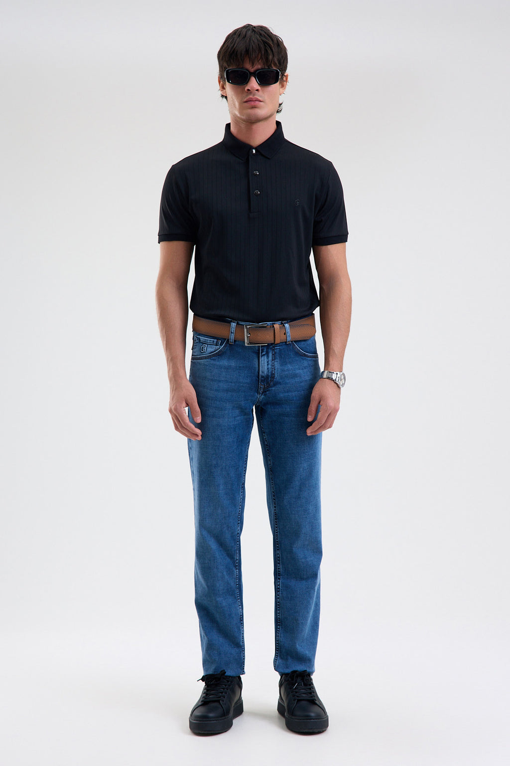 Cotton-Blend Stretch Denim Jeans