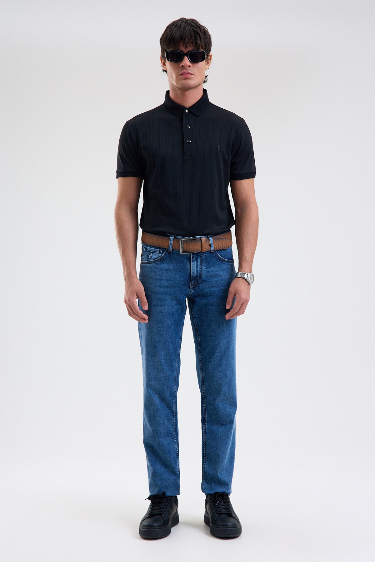 Cotton-Blend Stretch Denim Jeans