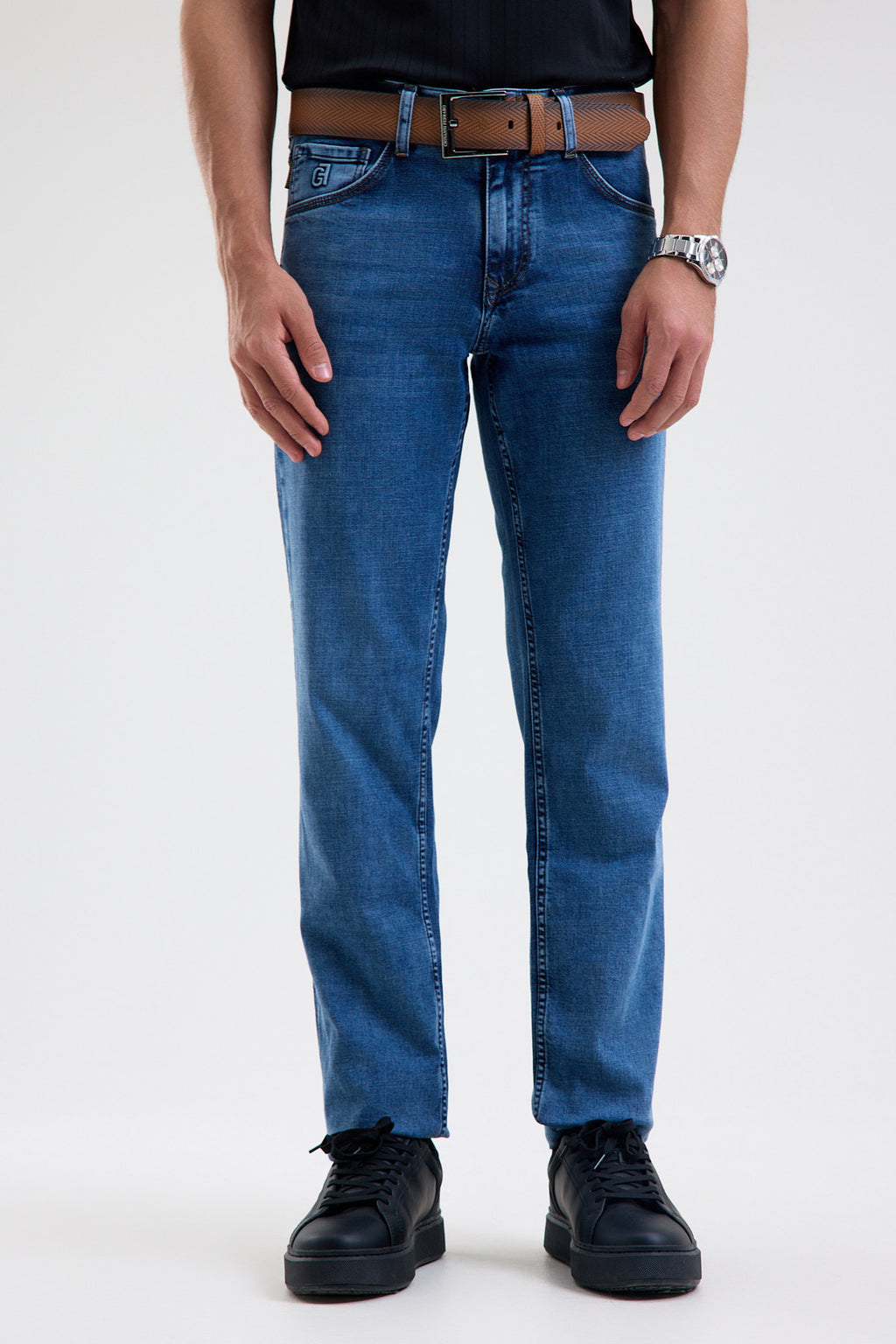 Cotton-Blend Stretch Denim Jeans