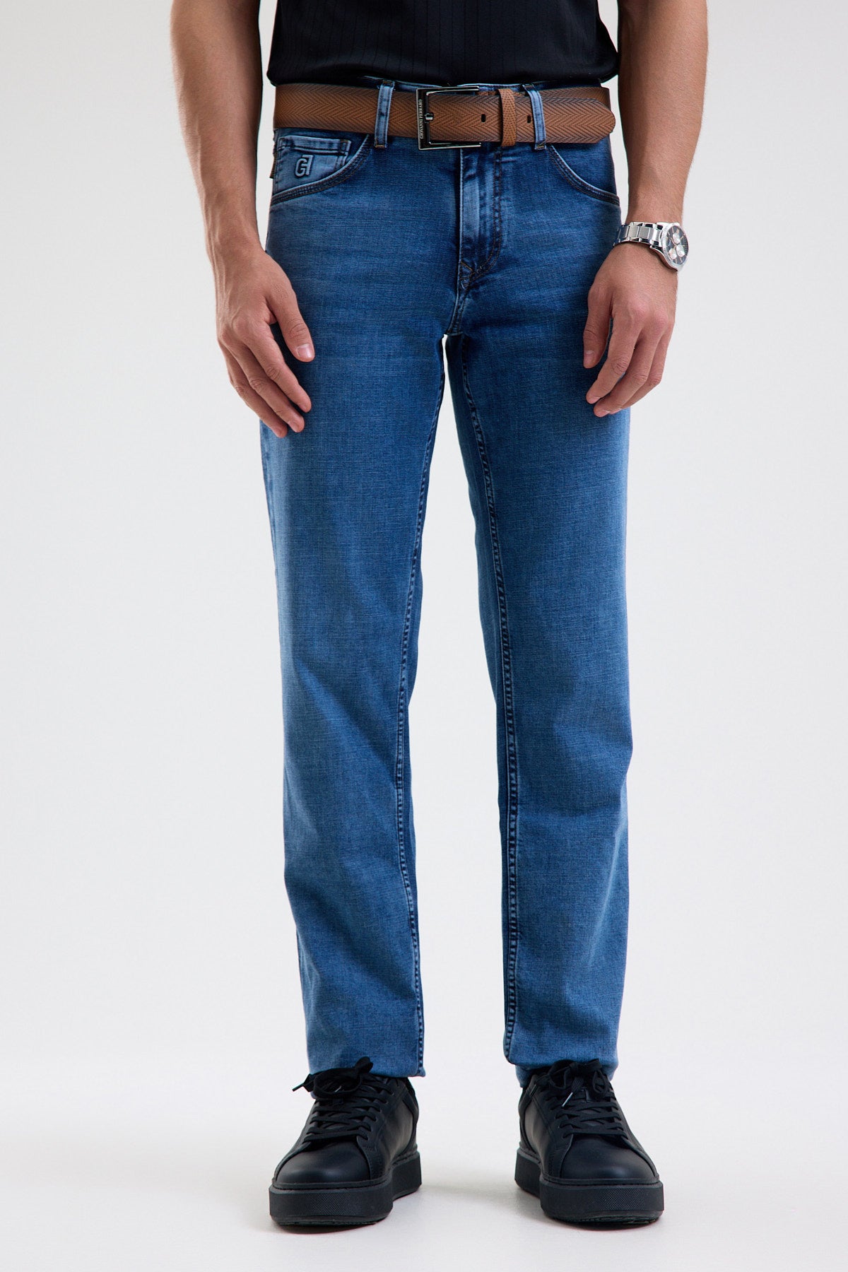 Cotton-Blend Stretch Denim Jeans