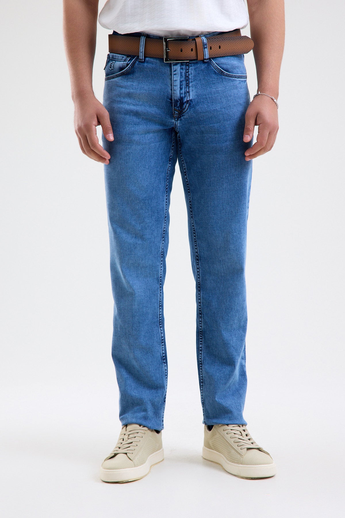 Cotton-Blend Stretch Denim Jeans