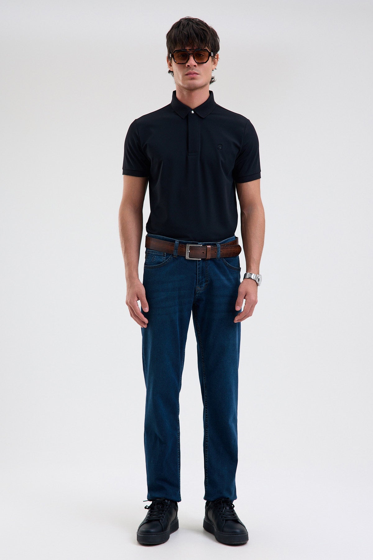 Cotton-Blend Stretch Denim Jeans