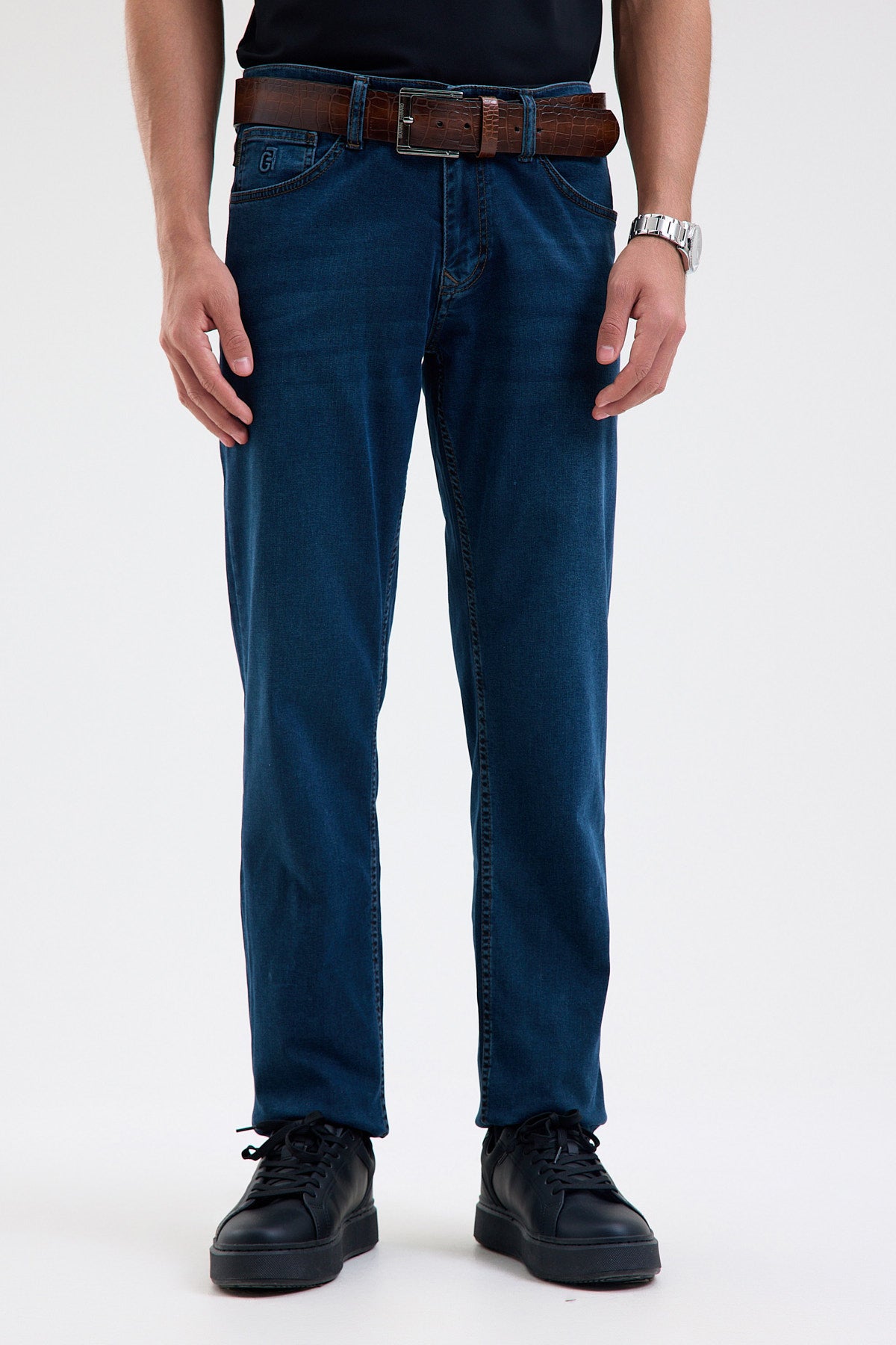 Cotton-Blend Stretch Denim Jeans