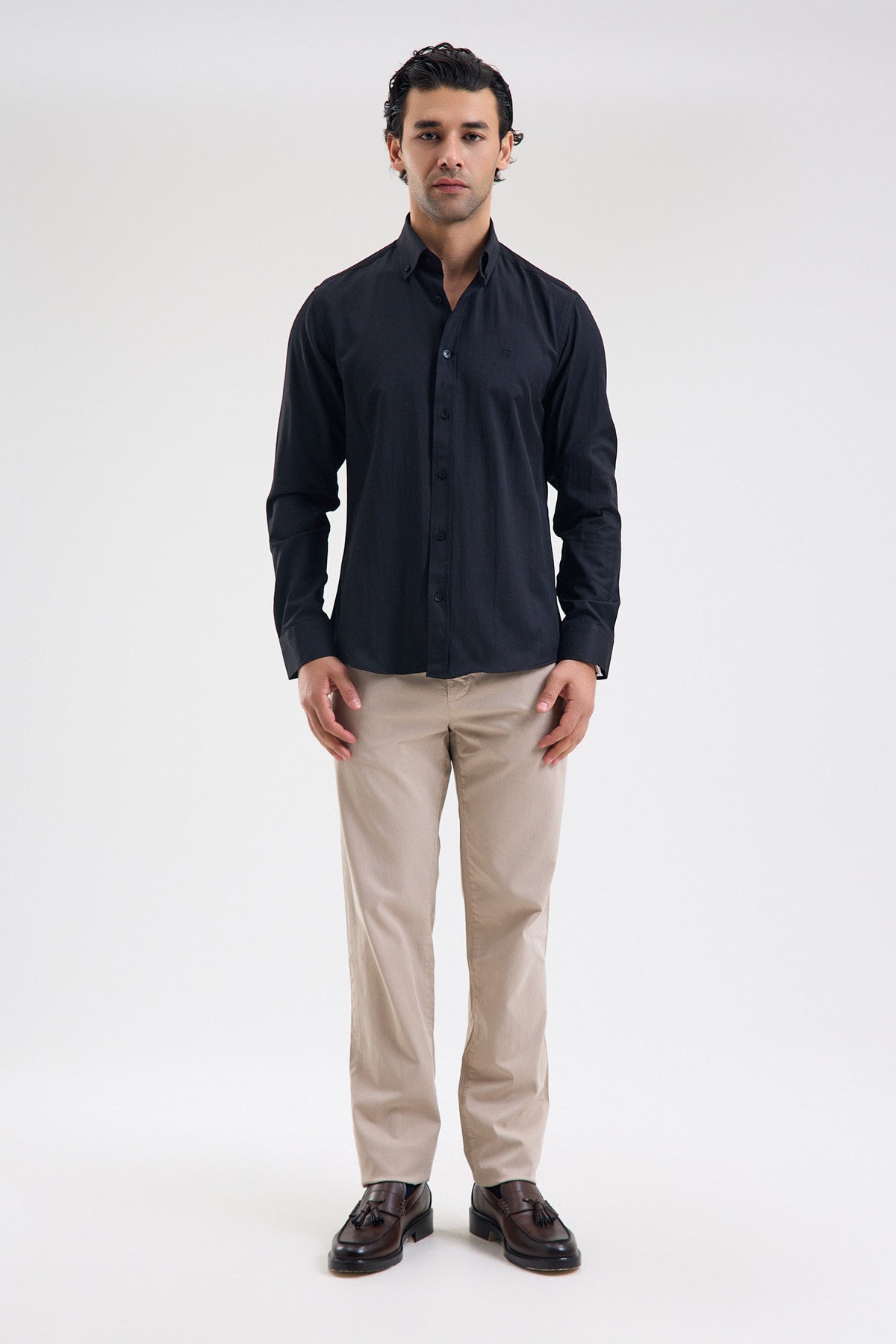 Cotton-Blend Microfiber Shirt