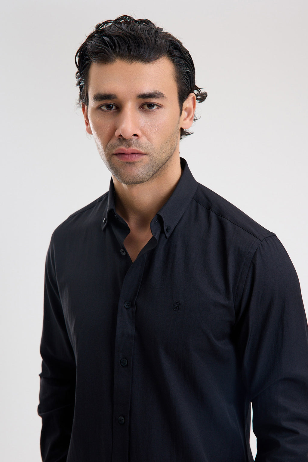 Cotton-Blend Microfiber Shirt