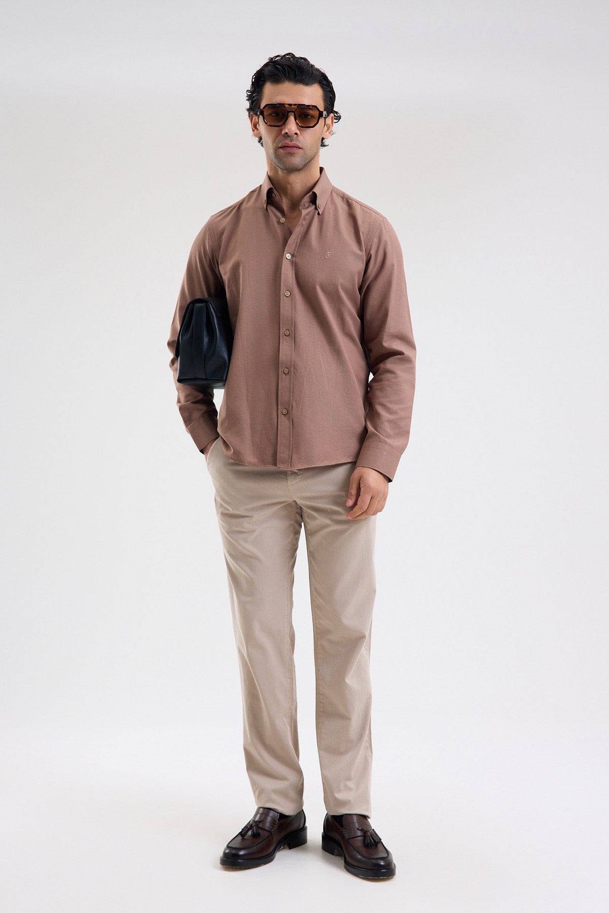 Cotton-Blend Microfiber Shirt