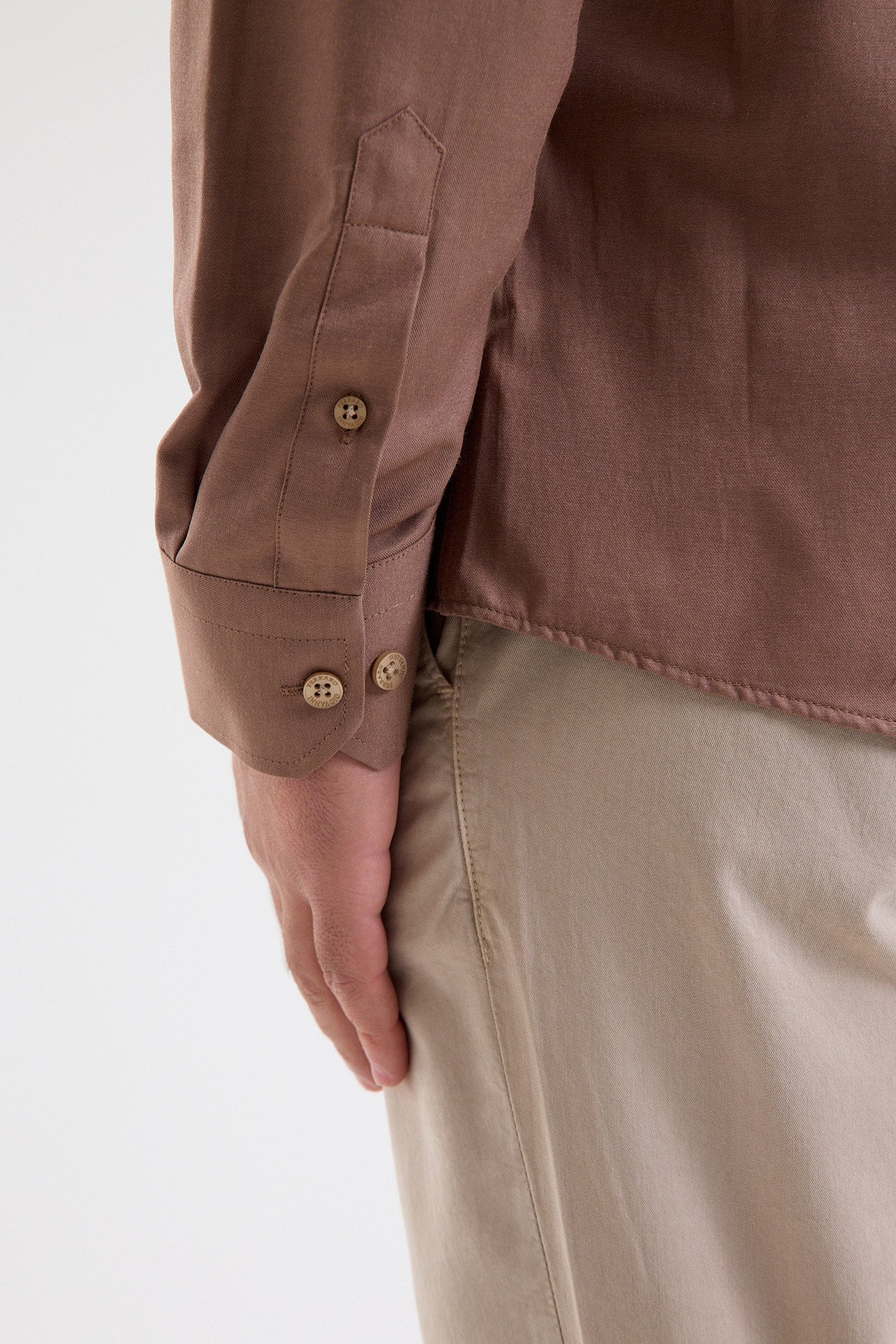 Cotton-Blend Microfiber Shirt