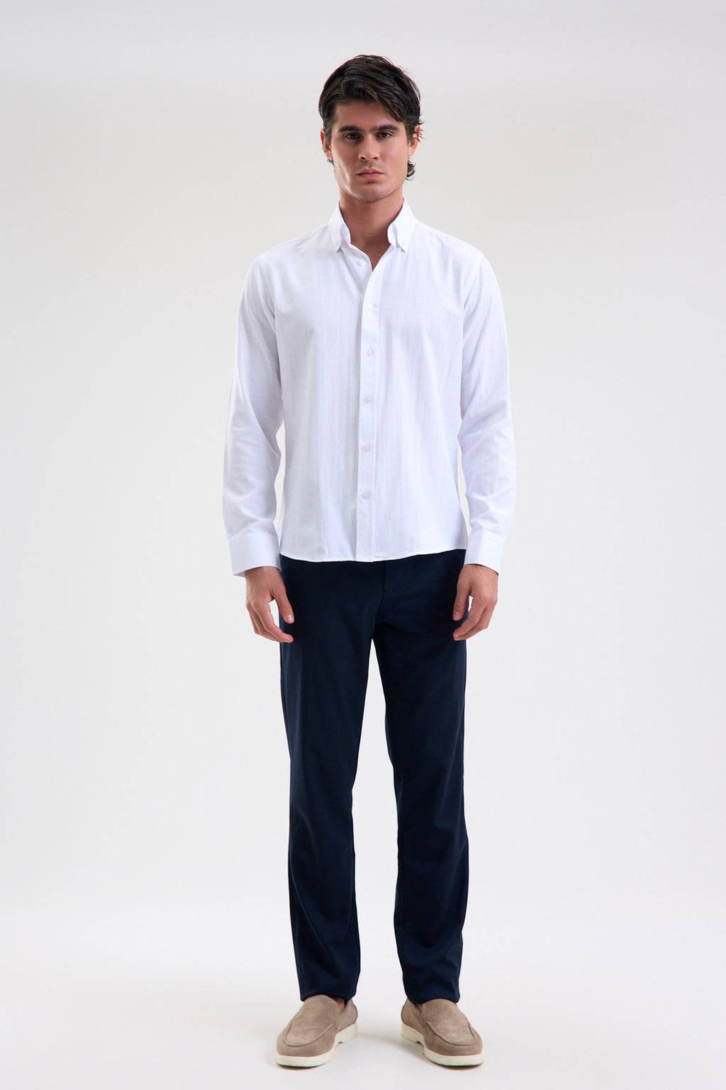 Cotton-Blend Microfiber Shirt
