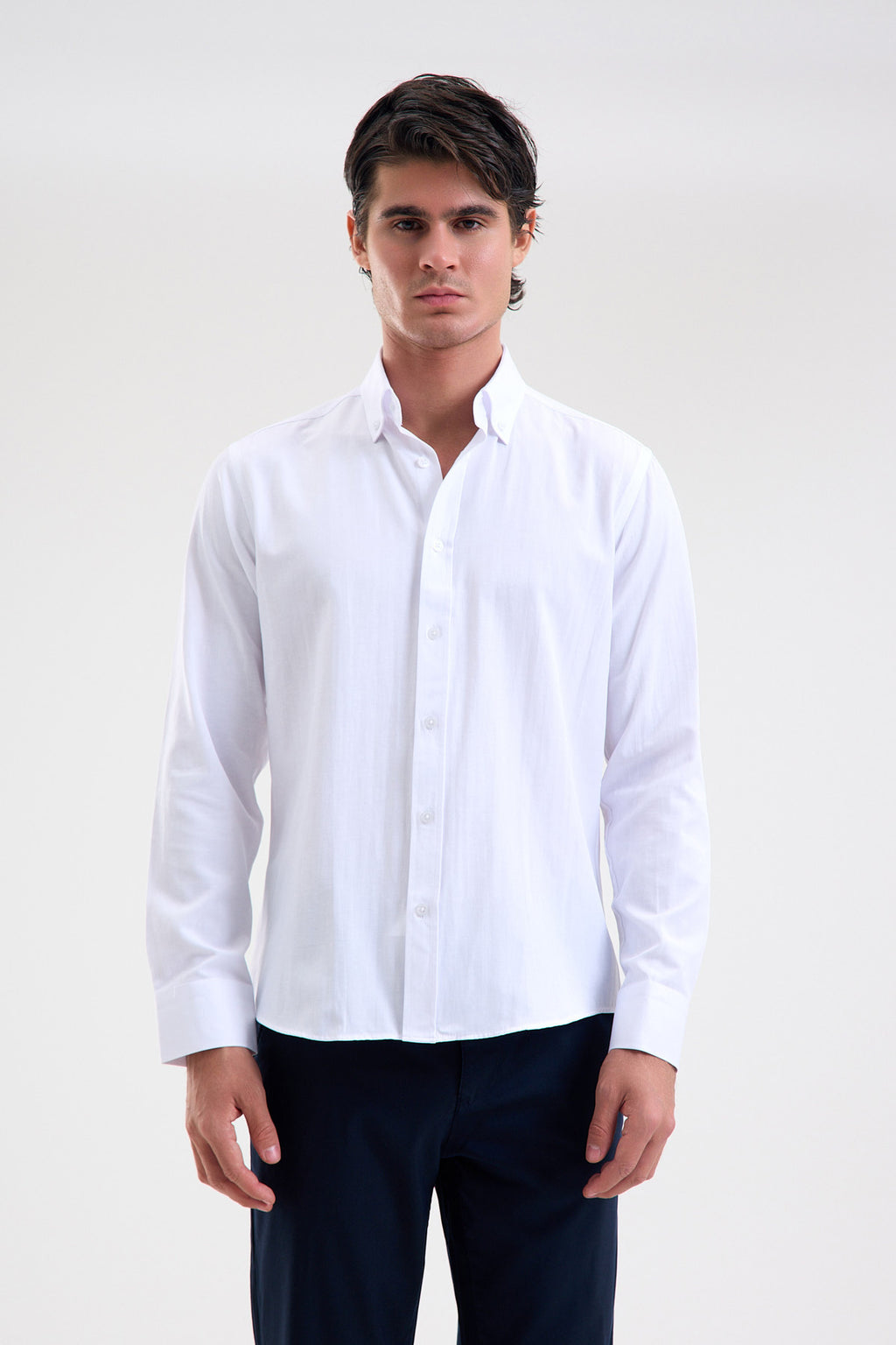 Cotton-Blend Microfiber Shirt