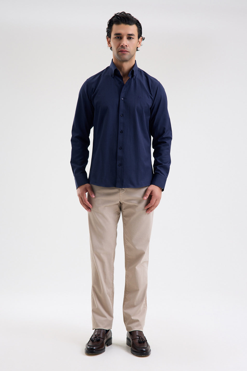 Cotton-Blend Microfiber Shirt