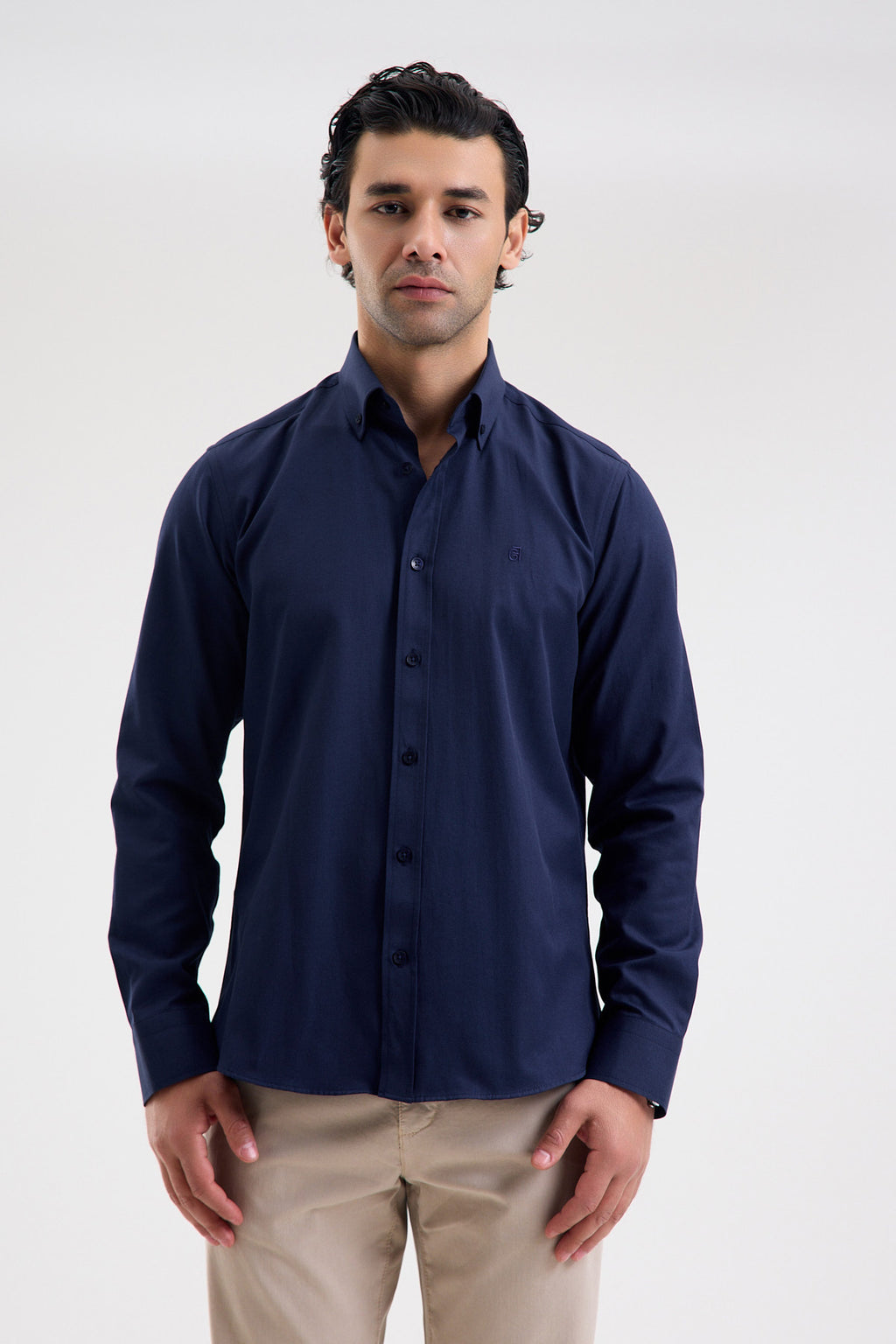 Cotton-Blend Microfiber Shirt