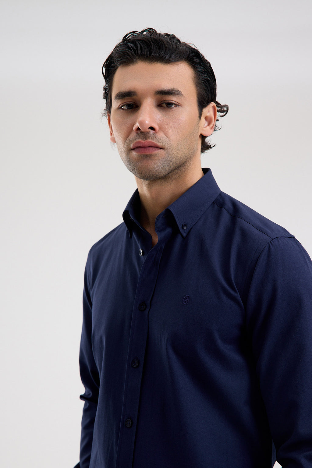 Cotton-Blend Microfiber Shirt