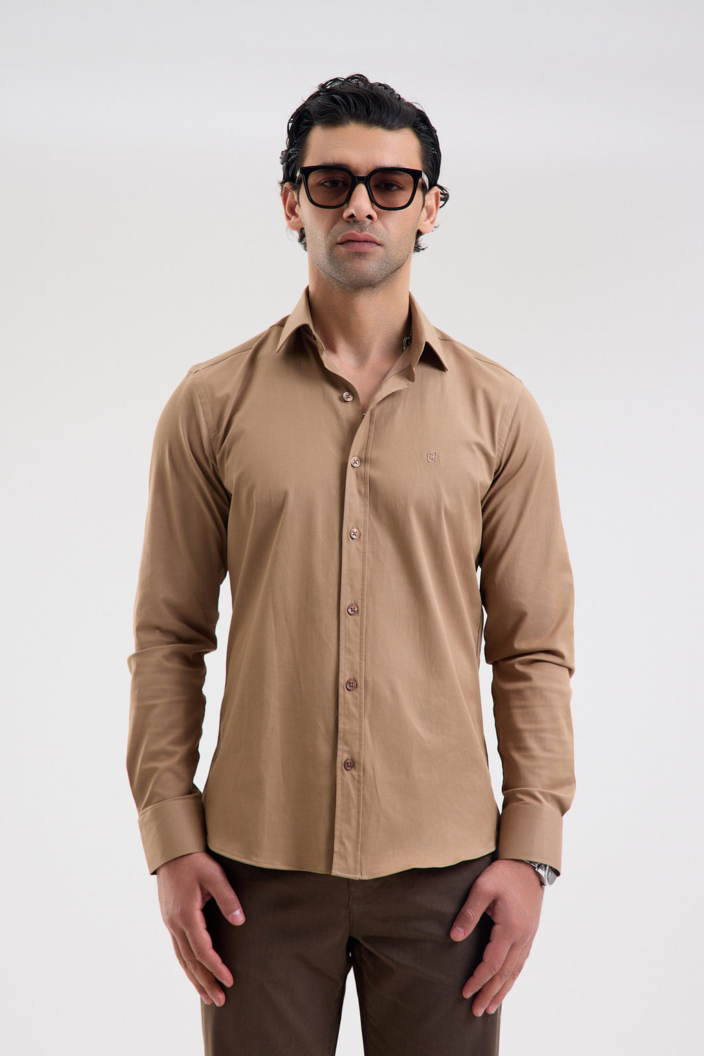 Stretch Cotton Blend Shirt