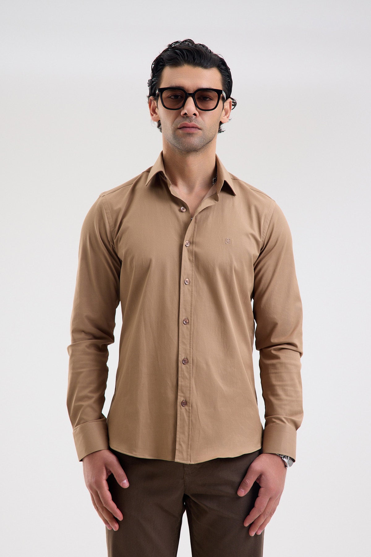 Stretch Cotton Blend Shirt