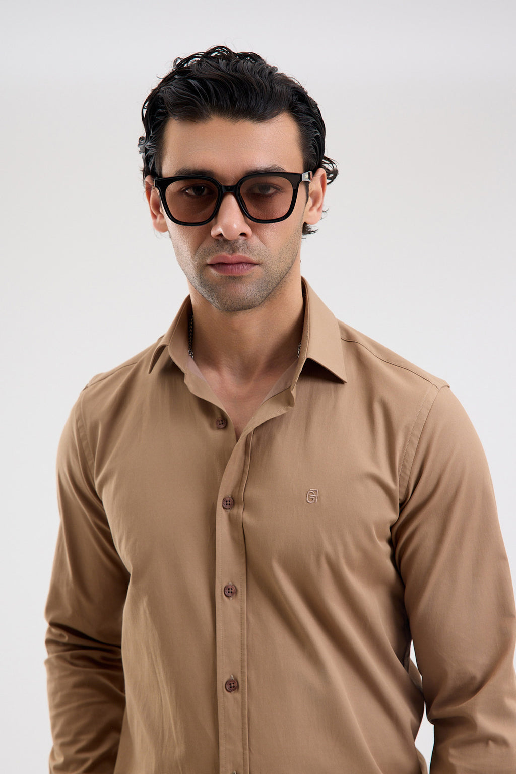 Stretch Cotton Blend Shirt
