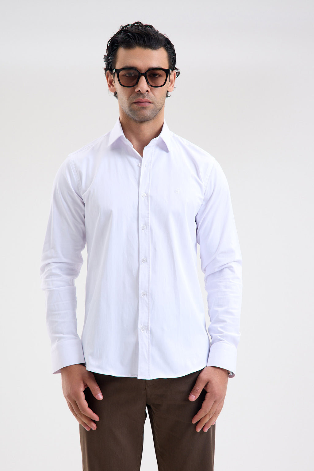 Stretch Cotton Blend Shirt
