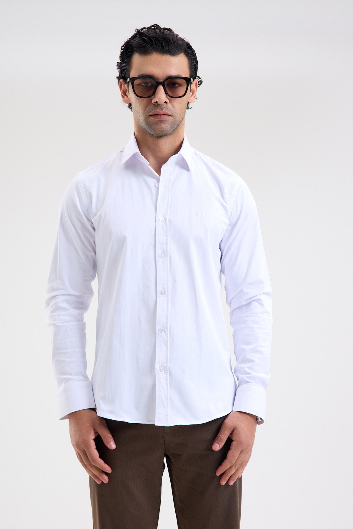 Stretch Cotton Blend Shirt