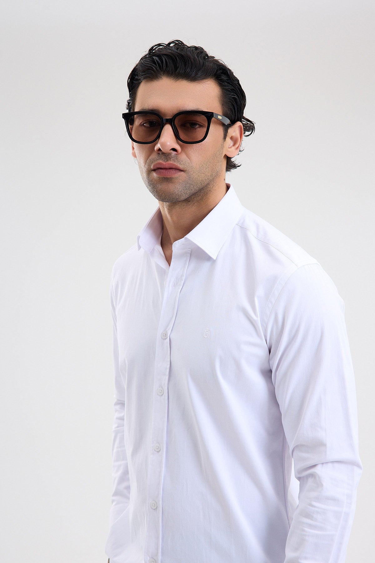 Stretch Cotton Blend Shirt