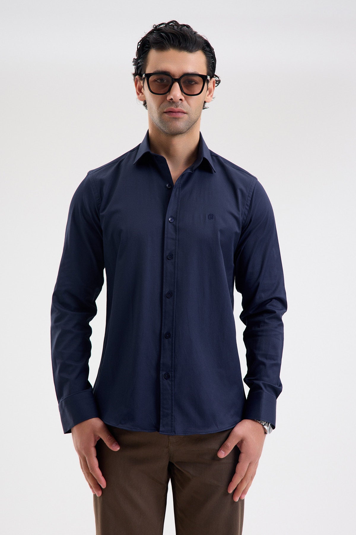 Stretch Cotton Blend Shirt